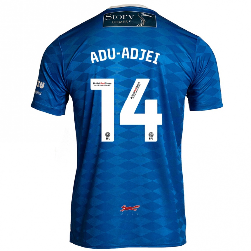 Vaikiškas Daniel Adu-Adjei #14 Mėlyna Namų Marškinėliai 2024/25 T-Shirt