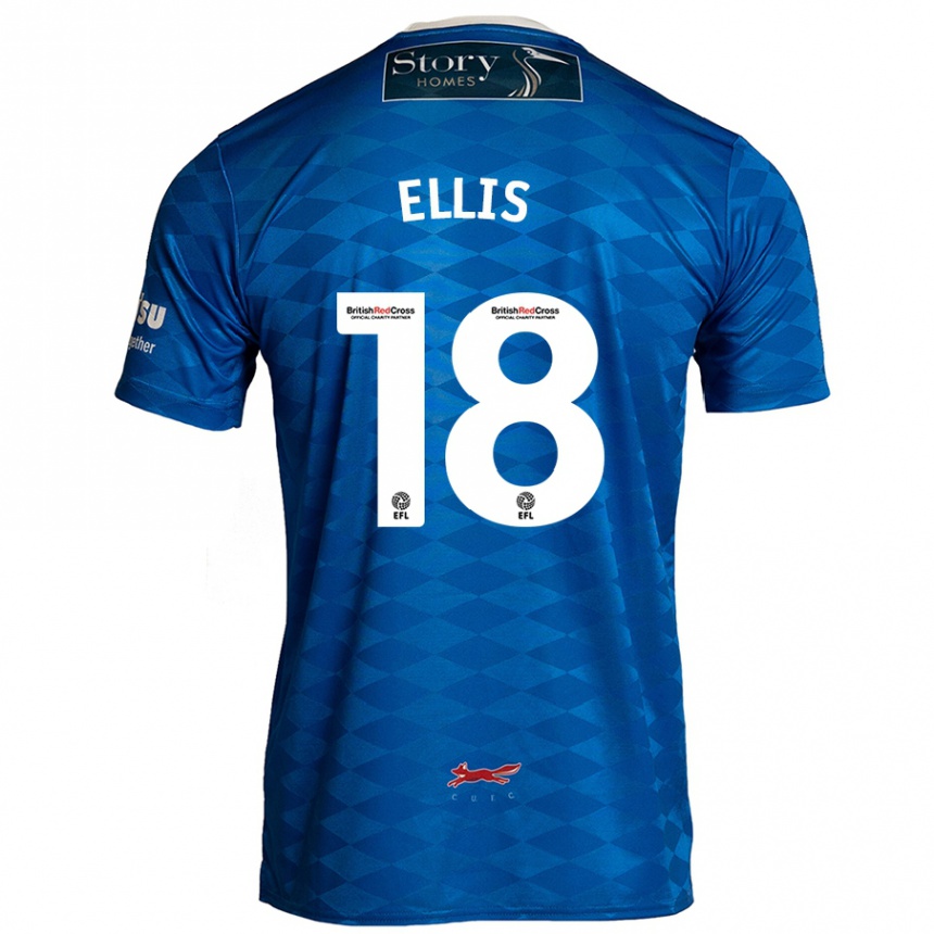 Vaikiškas Jack Ellis #18 Mėlyna Namų Marškinėliai 2024/25 T-Shirt