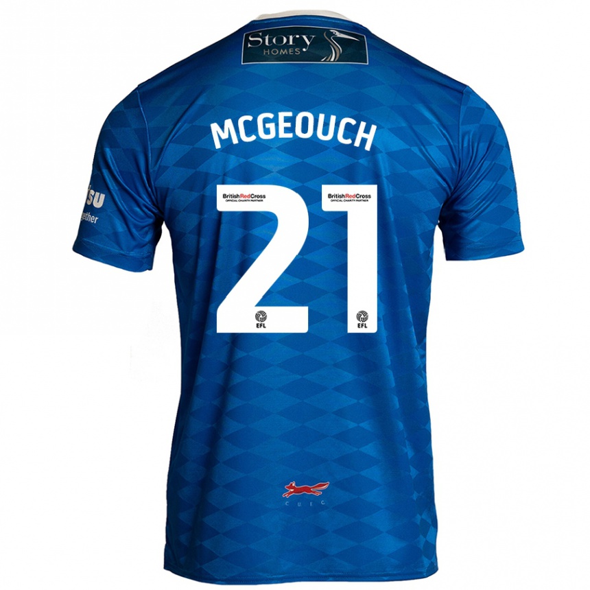 Vaikiškas Dylan Mcgeouch #21 Mėlyna Namų Marškinėliai 2024/25 T-Shirt