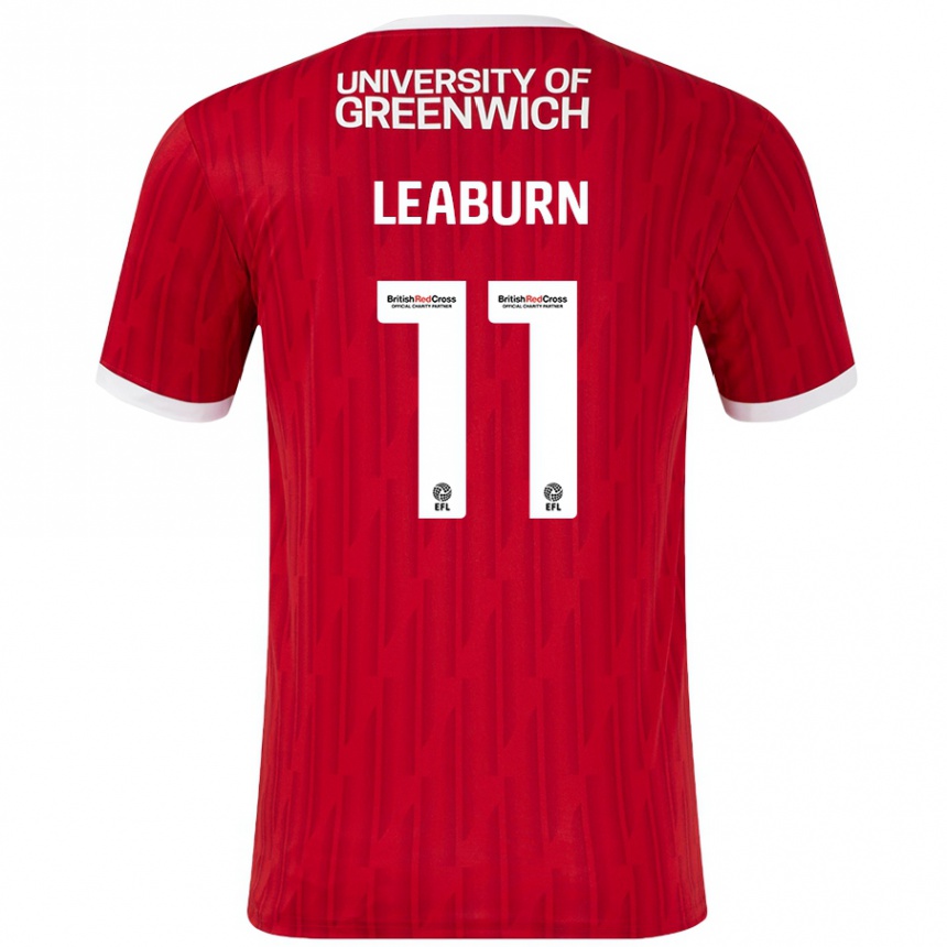 Vaikiškas Miles Leaburn #11 Raudona Balta Namų Marškinėliai 2024/25 T-Shirt