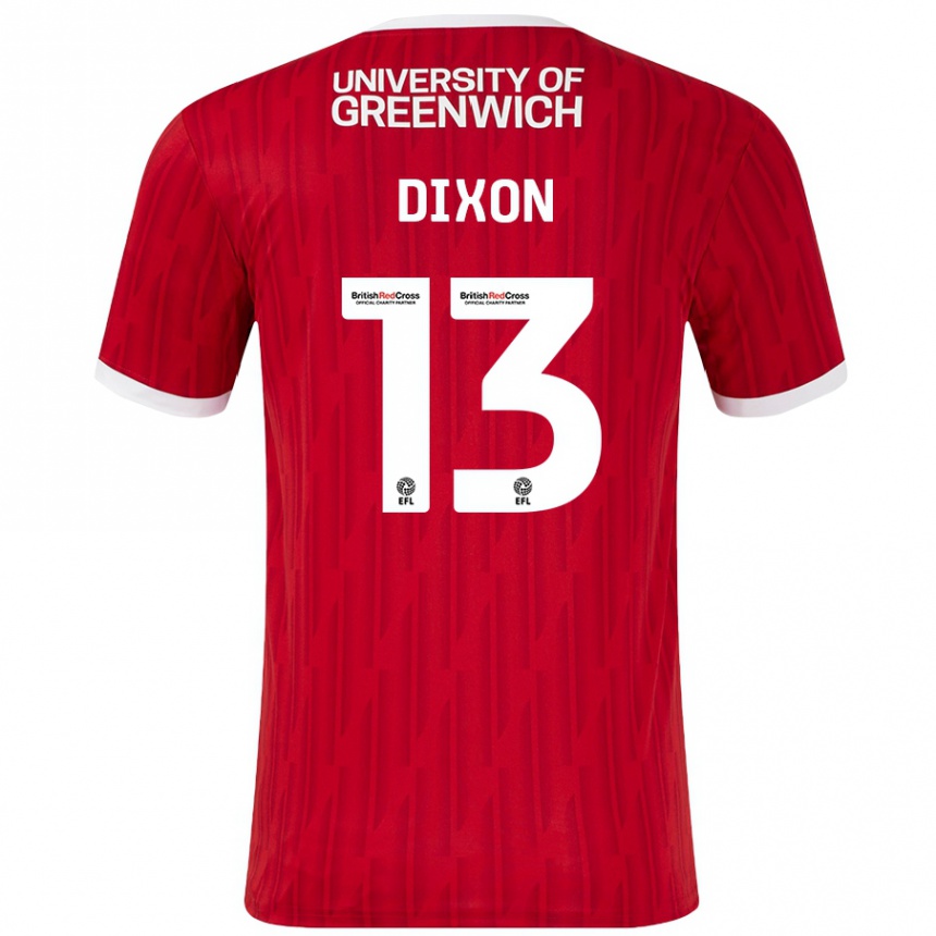 Vaikiškas Kaheim Dixon #13 Raudona Balta Namų Marškinėliai 2024/25 T-Shirt