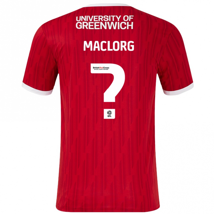 Vaikiškas Lennon Maclorg #0 Raudona Balta Namų Marškinėliai 2024/25 T-Shirt