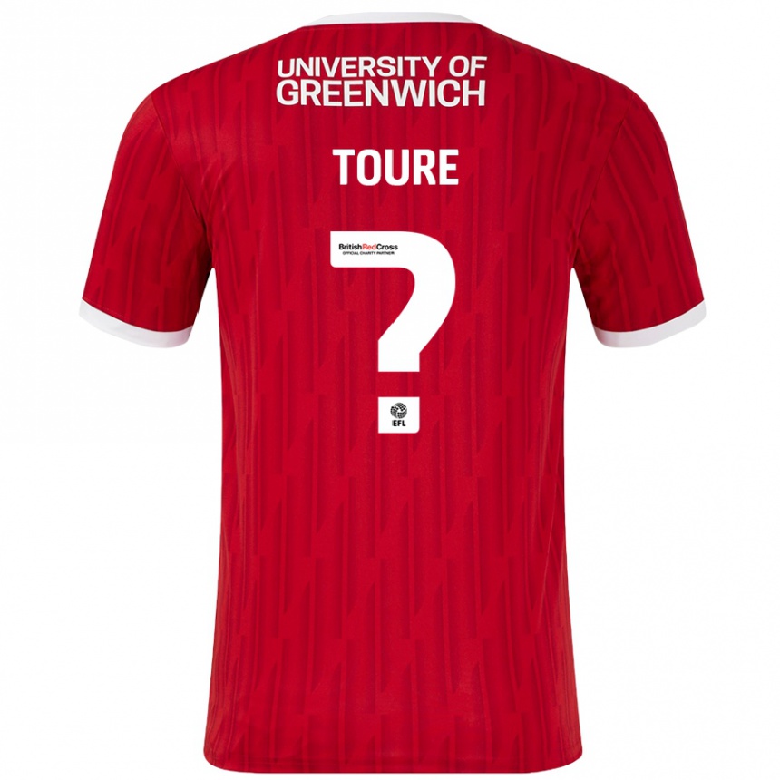 Vaikiškas Seydil Toure #0 Raudona Balta Namų Marškinėliai 2024/25 T-Shirt