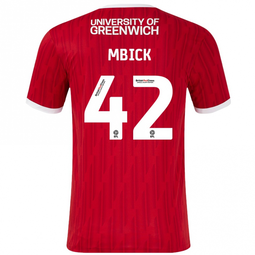 Vaikiškas Micah Mbick #42 Raudona Balta Namų Marškinėliai 2024/25 T-Shirt