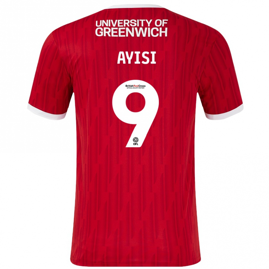 Vaikiškas Freda Ayisi #9 Raudona Balta Namų Marškinėliai 2024/25 T-Shirt