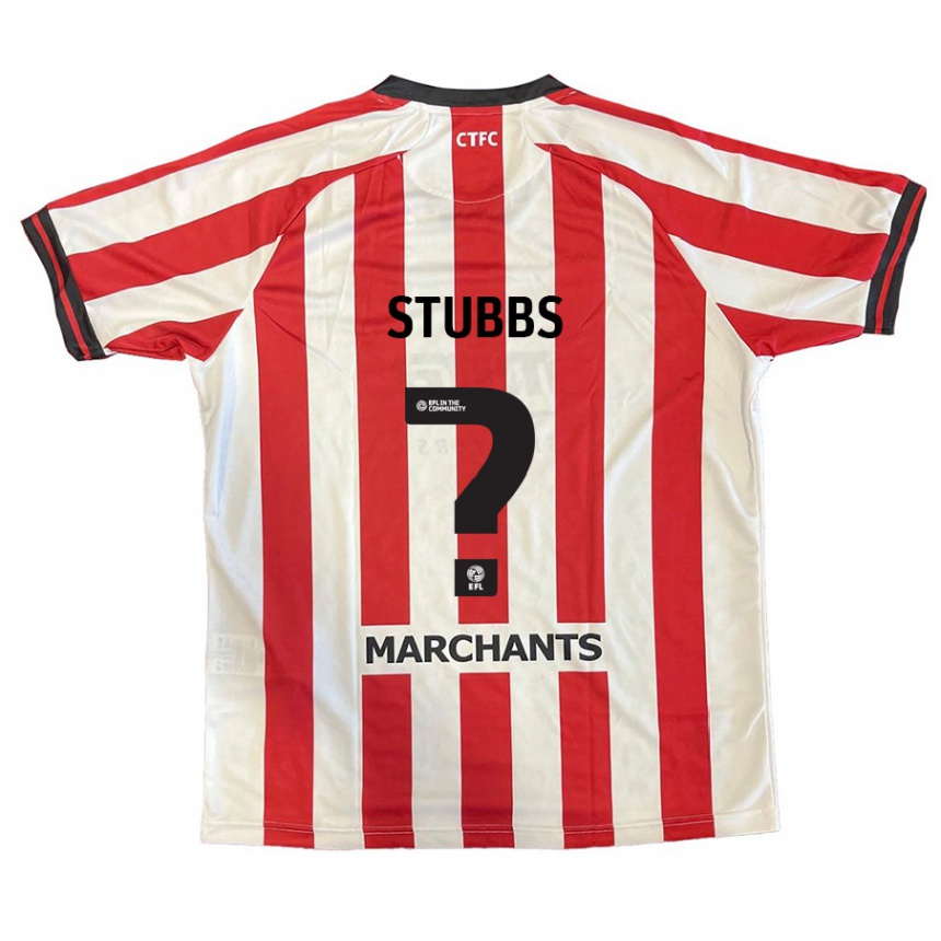 Vaikiškas Sam Stubbs #0 Raudona Balta Namų Marškinėliai 2024/25 T-Shirt