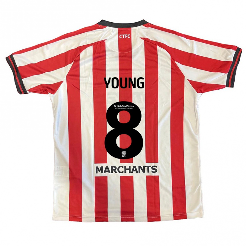 Vaikiškas Luke Young #8 Raudona Balta Namų Marškinėliai 2024/25 T-Shirt