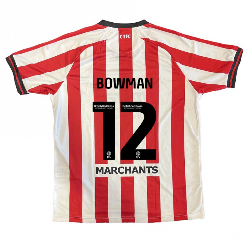 Vaikiškas Ryan Bowman #12 Raudona Balta Namų Marškinėliai 2024/25 T-Shirt