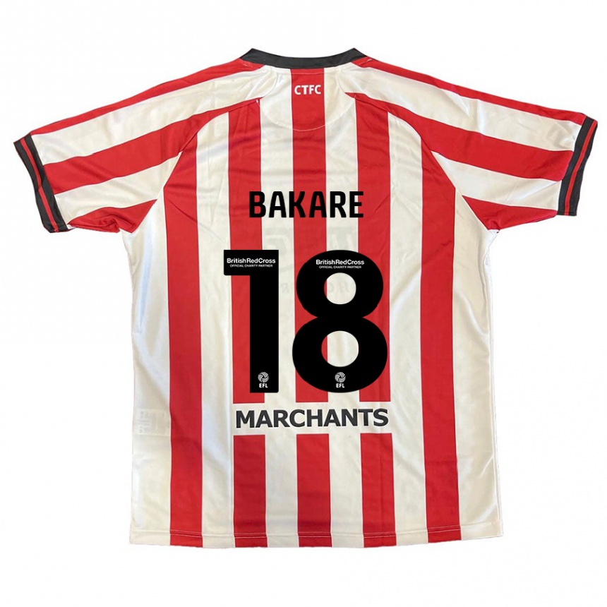 Vaikiškas Ibrahim Bakare #18 Raudona Balta Namų Marškinėliai 2024/25 T-Shirt