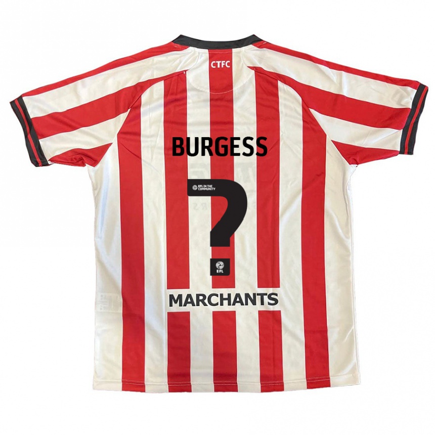 Vaikiškas Bradley Burgess #0 Raudona Balta Namų Marškinėliai 2024/25 T-Shirt