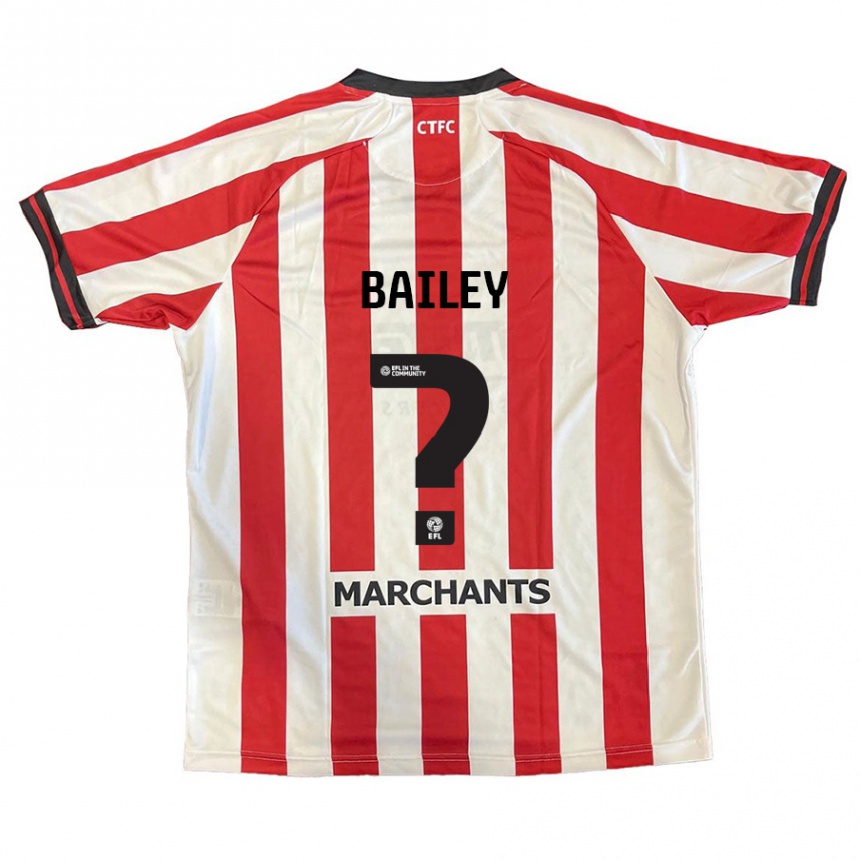 Vaikiškas Ieuan Bailey #0 Raudona Balta Namų Marškinėliai 2024/25 T-Shirt