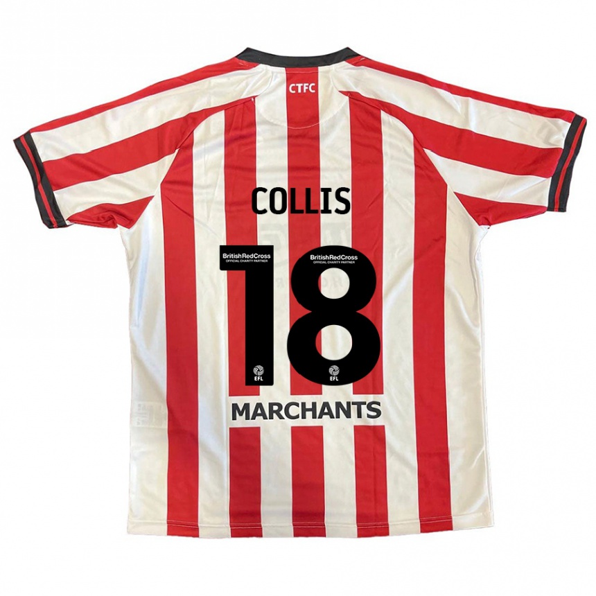 Vaikiškas Maisy Collis #18 Raudona Balta Namų Marškinėliai 2024/25 T-Shirt