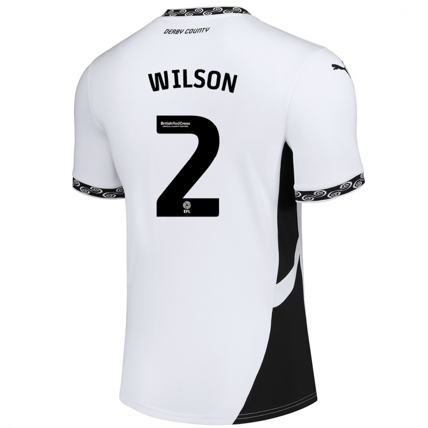 Vaikiškas Kane Wilson #2 Balta Juoda Namų Marškinėliai 2024/25 T-Shirt