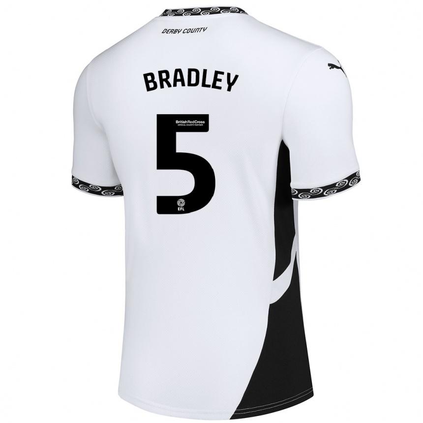 Vaikiškas Sonny Bradley #5 Balta Juoda Namų Marškinėliai 2024/25 T-Shirt