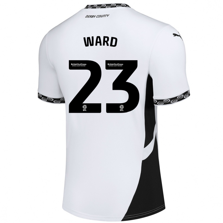 Vaikiškas Joe Ward #23 Balta Juoda Namų Marškinėliai 2024/25 T-Shirt