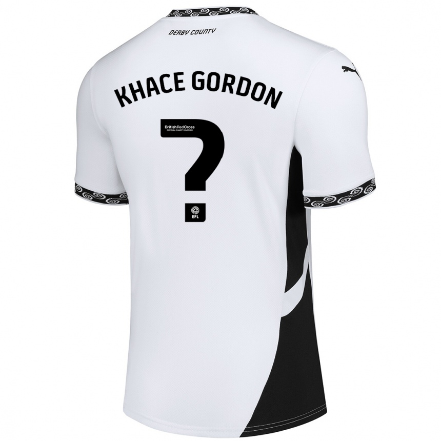 Vaikiškas Khace Gordon #0 Balta Juoda Namų Marškinėliai 2024/25 T-Shirt