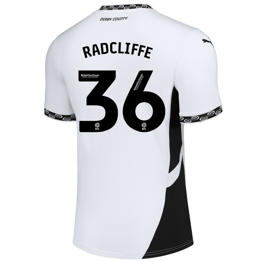 Vaikiškas Ben Radcliffe #36 Balta Juoda Namų Marškinėliai 2024/25 T-Shirt