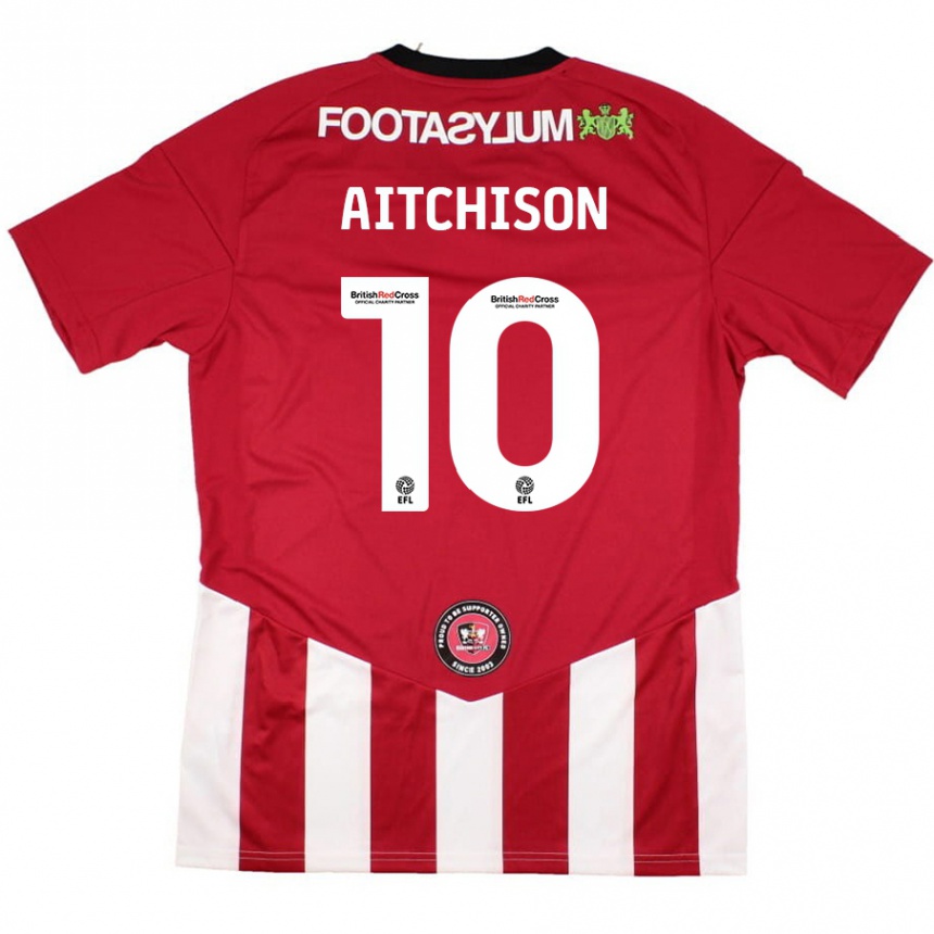 Vaikiškas Jack Aitchison #10 Raudona Balta Namų Marškinėliai 2024/25 T-Shirt