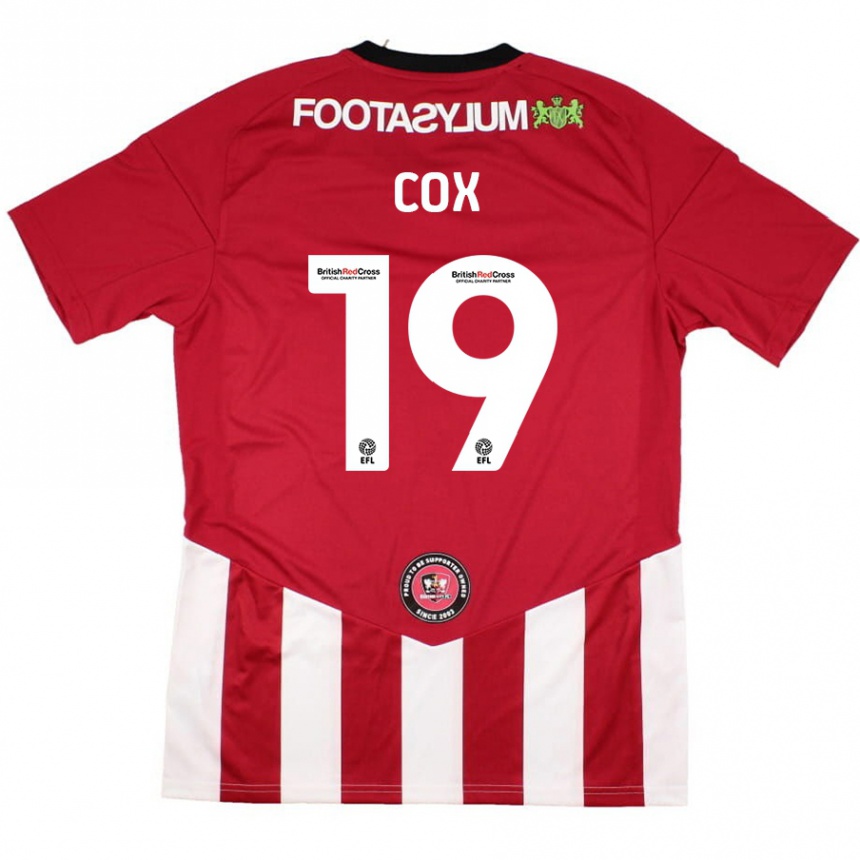 Vaikiškas Sonny Cox #19 Raudona Balta Namų Marškinėliai 2024/25 T-Shirt