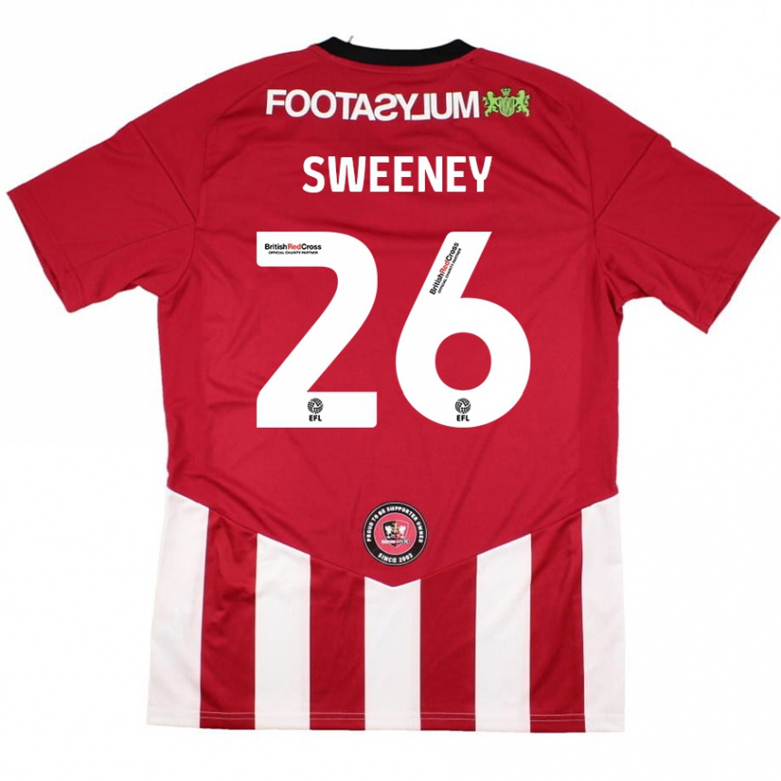 Vaikiškas Pierce Sweeney #26 Raudona Balta Namų Marškinėliai 2024/25 T-Shirt