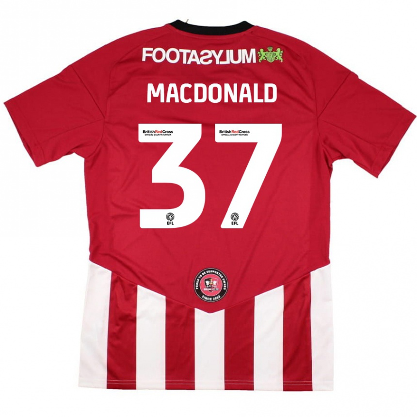 Vaikiškas Shaun Macdonald #37 Raudona Balta Namų Marškinėliai 2024/25 T-Shirt