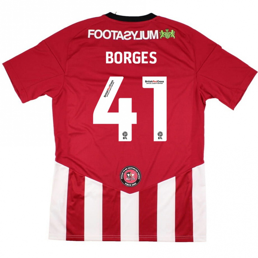 Vaikiškas Pedro Borges #41 Raudona Balta Namų Marškinėliai 2024/25 T-Shirt