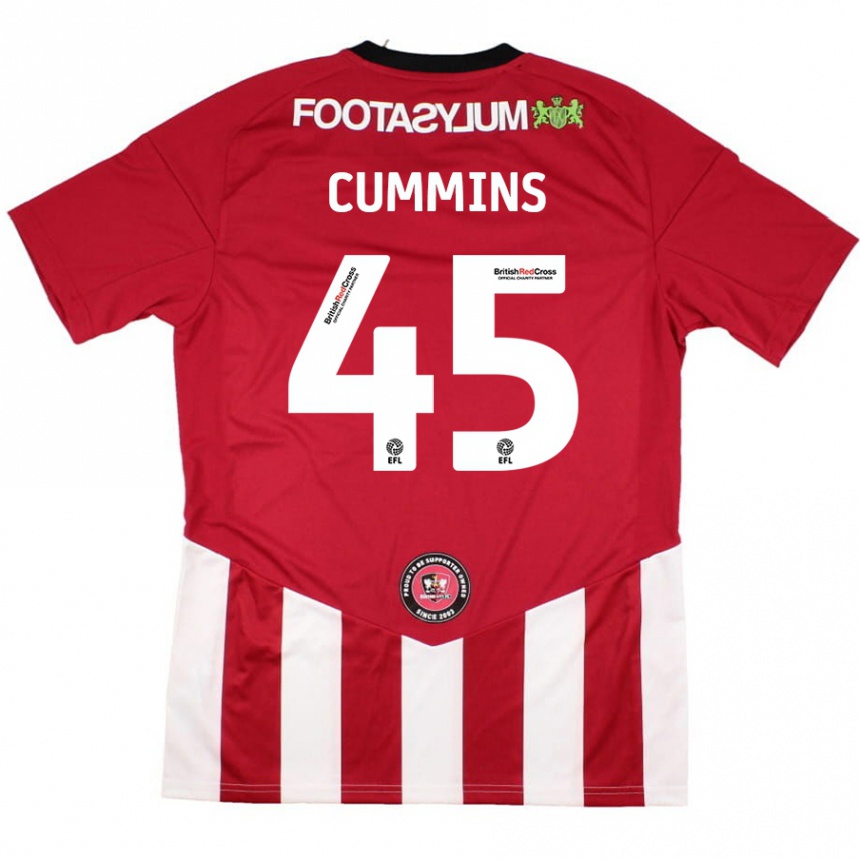 Vaikiškas Charlie Cummins #45 Raudona Balta Namų Marškinėliai 2024/25 T-Shirt