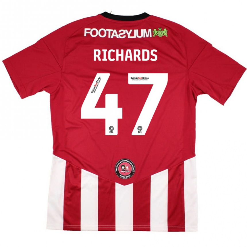 Vaikiškas Jake Richards #47 Raudona Balta Namų Marškinėliai 2024/25 T-Shirt