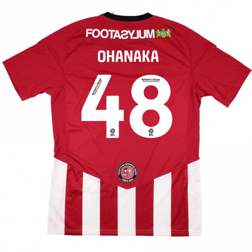 Vaikiškas Santino Ohanaka #48 Raudona Balta Namų Marškinėliai 2024/25 T-Shirt