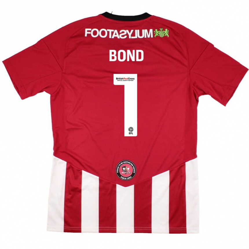 Vaikiškas Abbi Bond #1 Raudona Balta Namų Marškinėliai 2024/25 T-Shirt