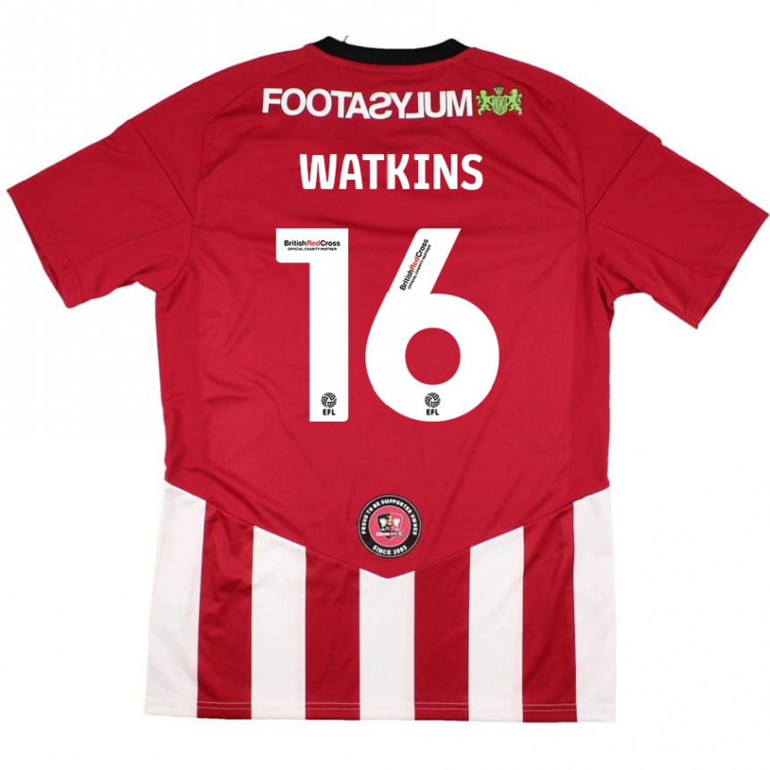 Vaikiškas Zoe Watkins #16 Raudona Balta Namų Marškinėliai 2024/25 T-Shirt