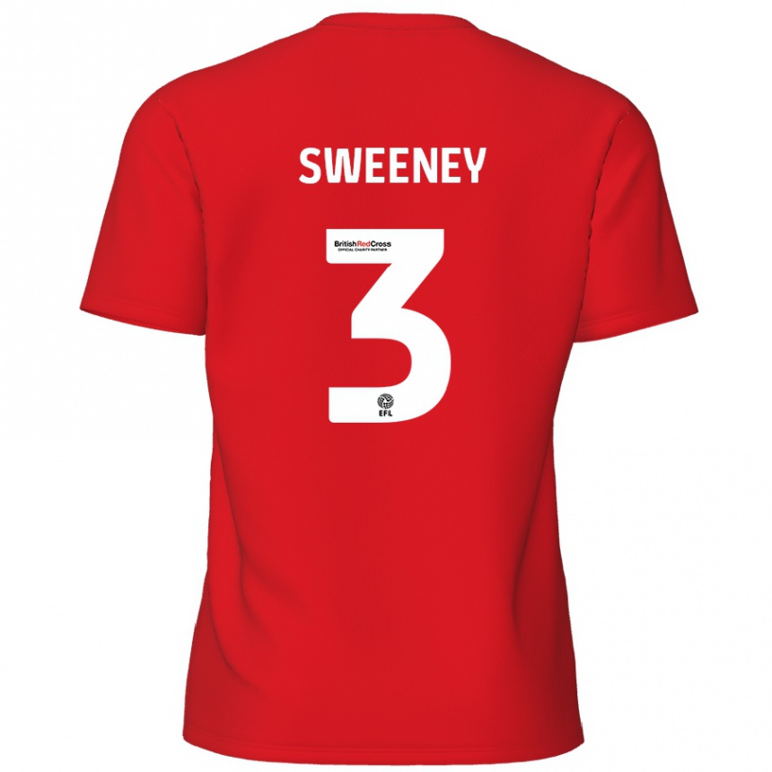 Vaikiškas Jayden Sweeney #3 Raudona Namų Marškinėliai 2024/25 T-Shirt