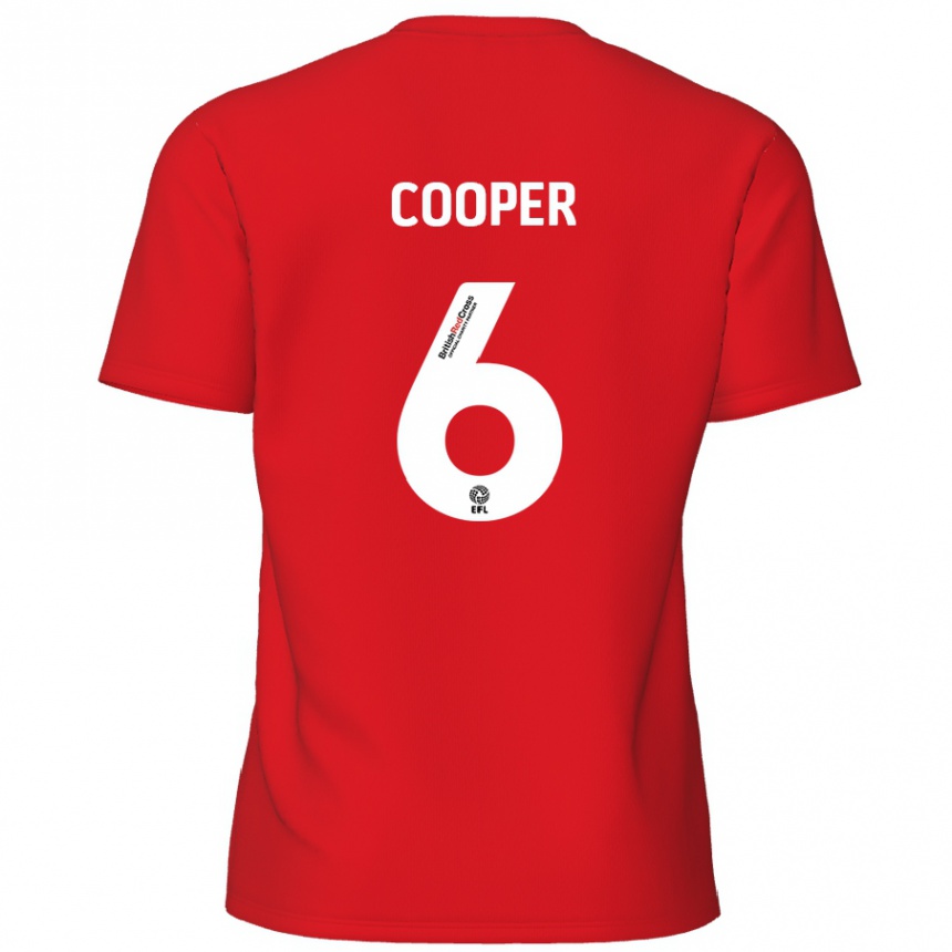 Vaikiškas Brandon Cooper #6 Raudona Namų Marškinėliai 2024/25 T-Shirt