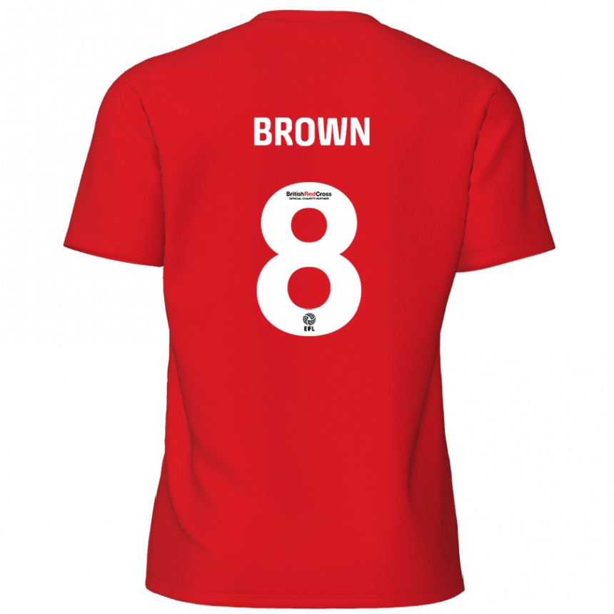 Vaikiškas Jordan Brown #8 Raudona Namų Marškinėliai 2024/25 T-Shirt