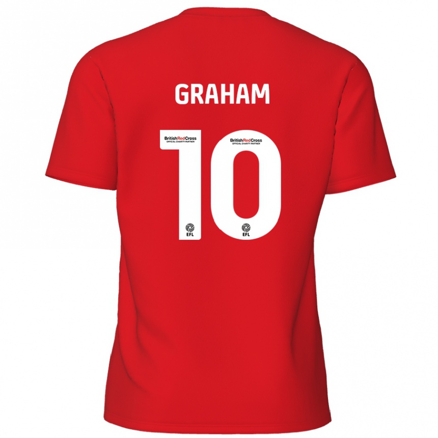 Vaikiškas Jordan Graham #10 Raudona Namų Marškinėliai 2024/25 T-Shirt