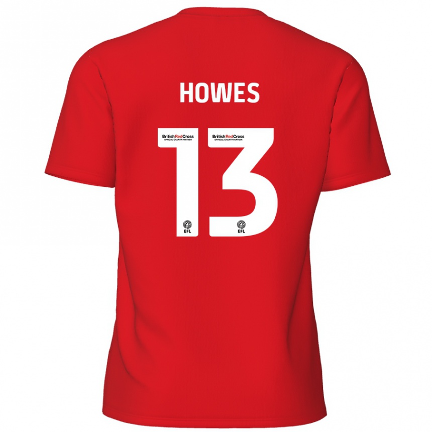 Vaikiškas Sam Howes #13 Raudona Namų Marškinėliai 2024/25 T-Shirt