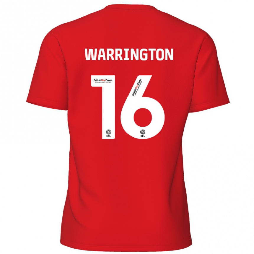 Vaikiškas Lewis Warrington #16 Raudona Namų Marškinėliai 2024/25 T-Shirt