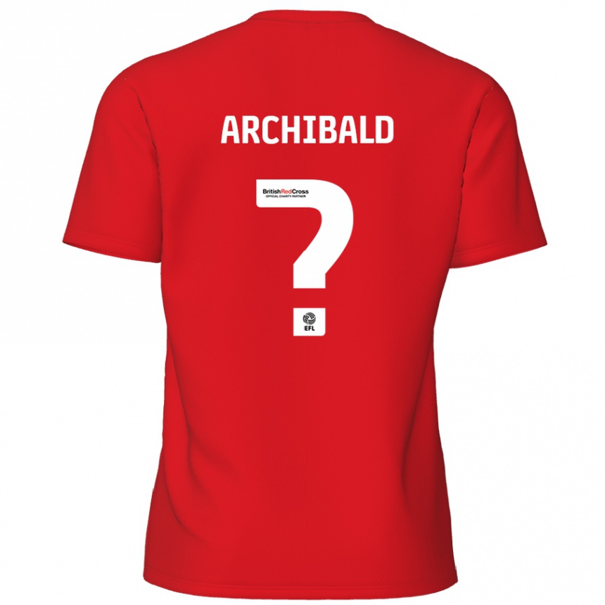 Vaikiškas Aaron Archibald #0 Raudona Namų Marškinėliai 2024/25 T-Shirt