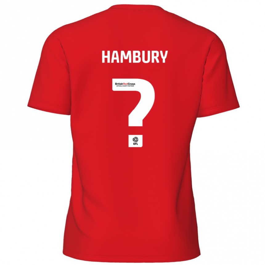 Vaikiškas Zack Hambury #0 Raudona Namų Marškinėliai 2024/25 T-Shirt