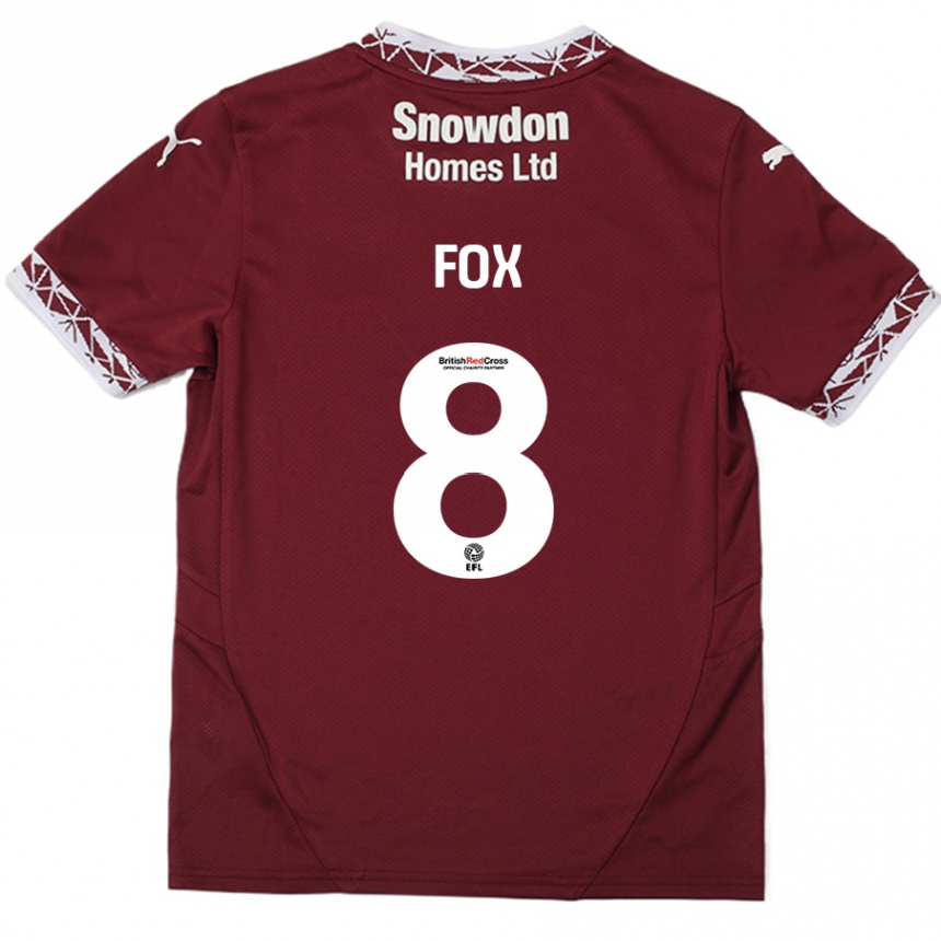 Vaikiškas Ben Fox #8 Burgundija Namų Marškinėliai 2024/25 T-Shirt