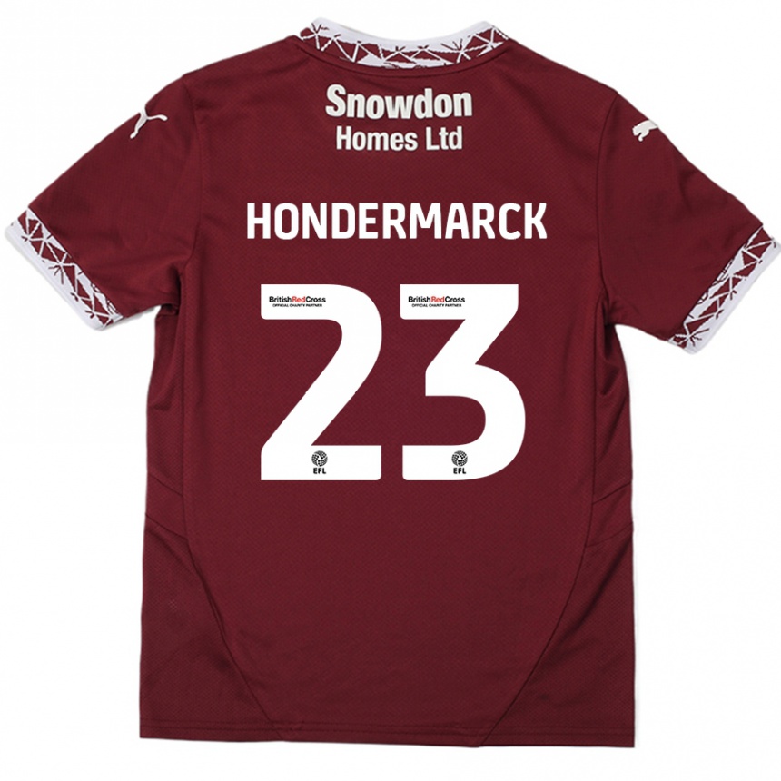 Vaikiškas William Hondermarck #23 Burgundija Namų Marškinėliai 2024/25 T-Shirt