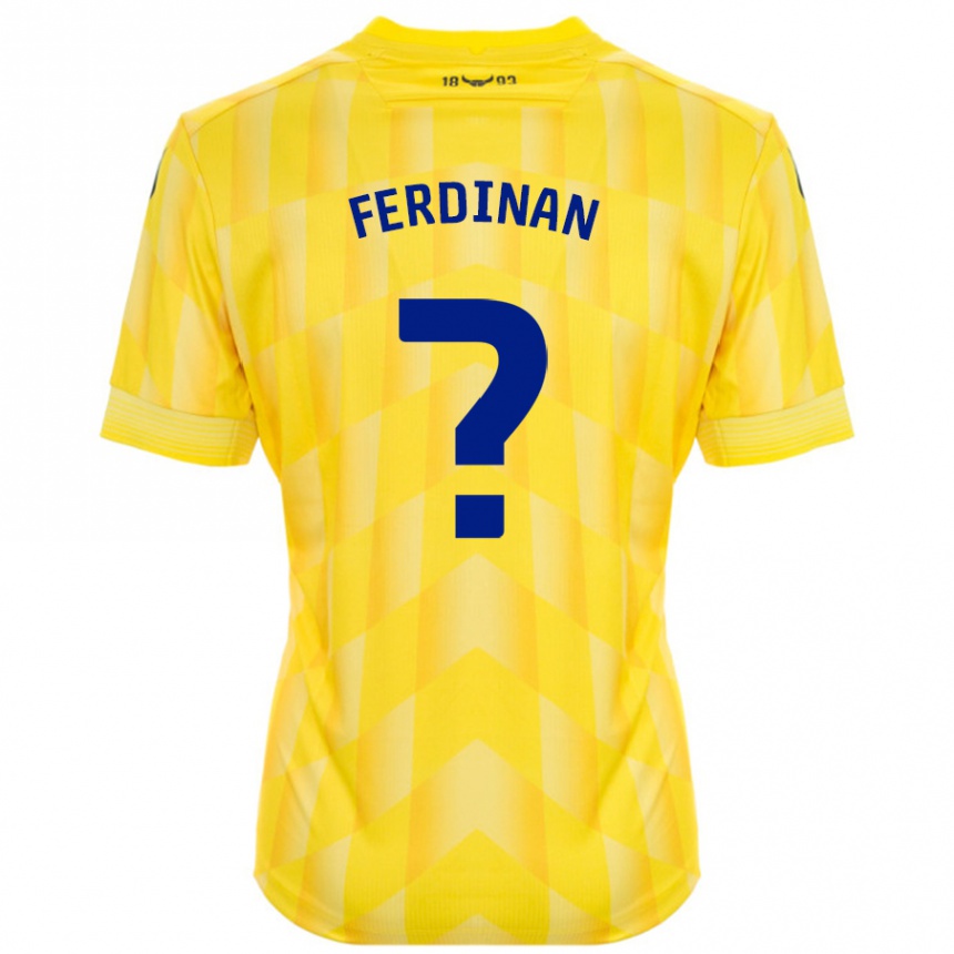 Vaikiškas Marselino Ferdinan #0 Geltona Namų Marškinėliai 2024/25 T-Shirt