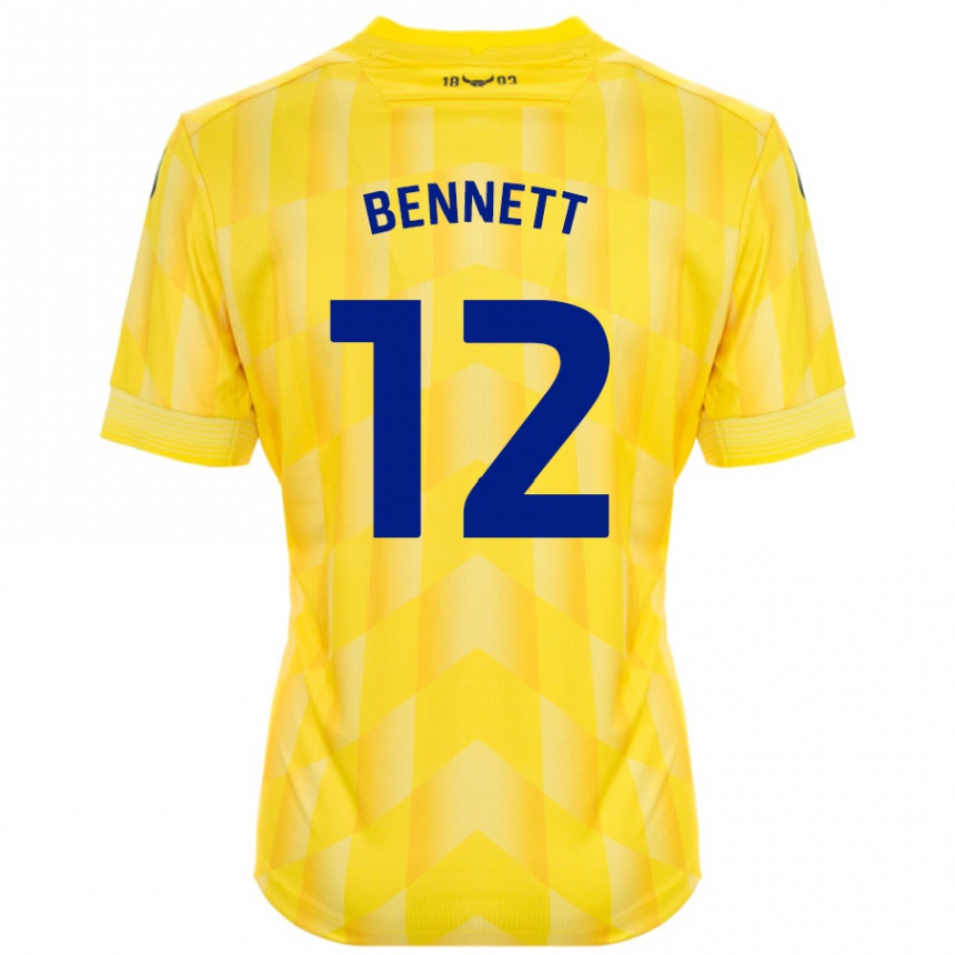 Vaikiškas Joe Bennett #12 Geltona Namų Marškinėliai 2024/25 T-Shirt