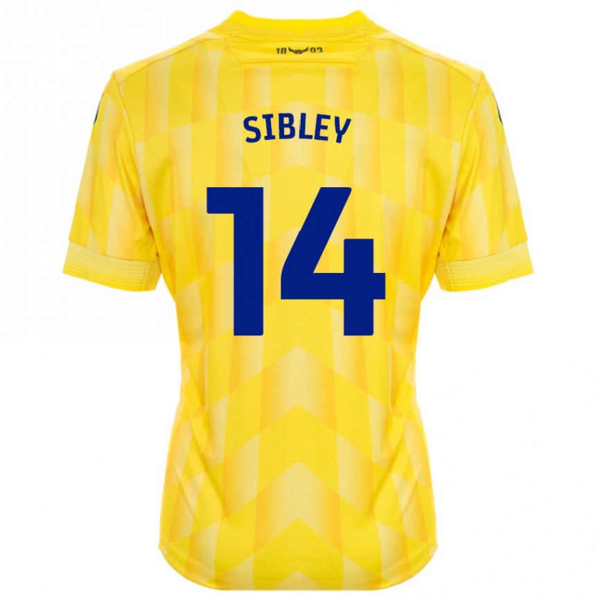 Vaikiškas Louie Sibley #14 Geltona Namų Marškinėliai 2024/25 T-Shirt