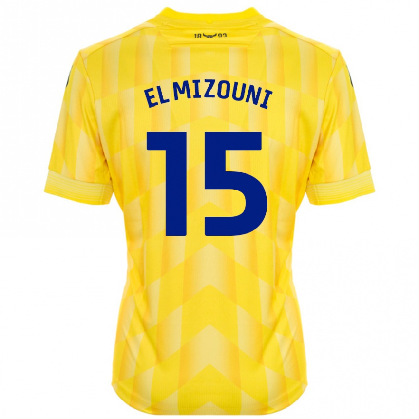 Vaikiškas Idris El Mizouni #15 Geltona Namų Marškinėliai 2024/25 T-Shirt