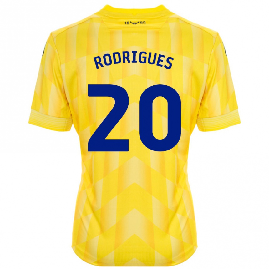 Vaikiškas Rúben Rodrigues #20 Geltona Namų Marškinėliai 2024/25 T-Shirt