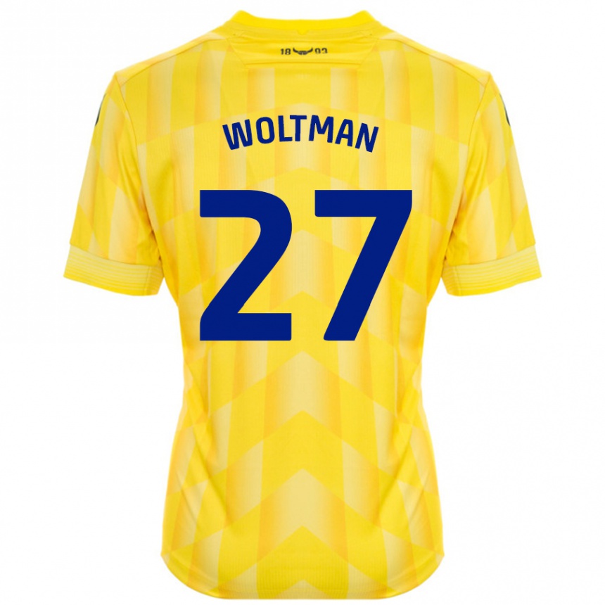 Vaikiškas Max Woltman #27 Geltona Namų Marškinėliai 2024/25 T-Shirt