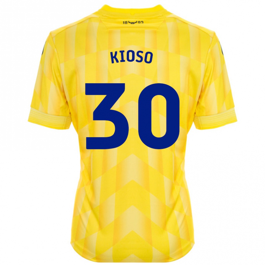 Vaikiškas Peter Kioso #30 Geltona Namų Marškinėliai 2024/25 T-Shirt