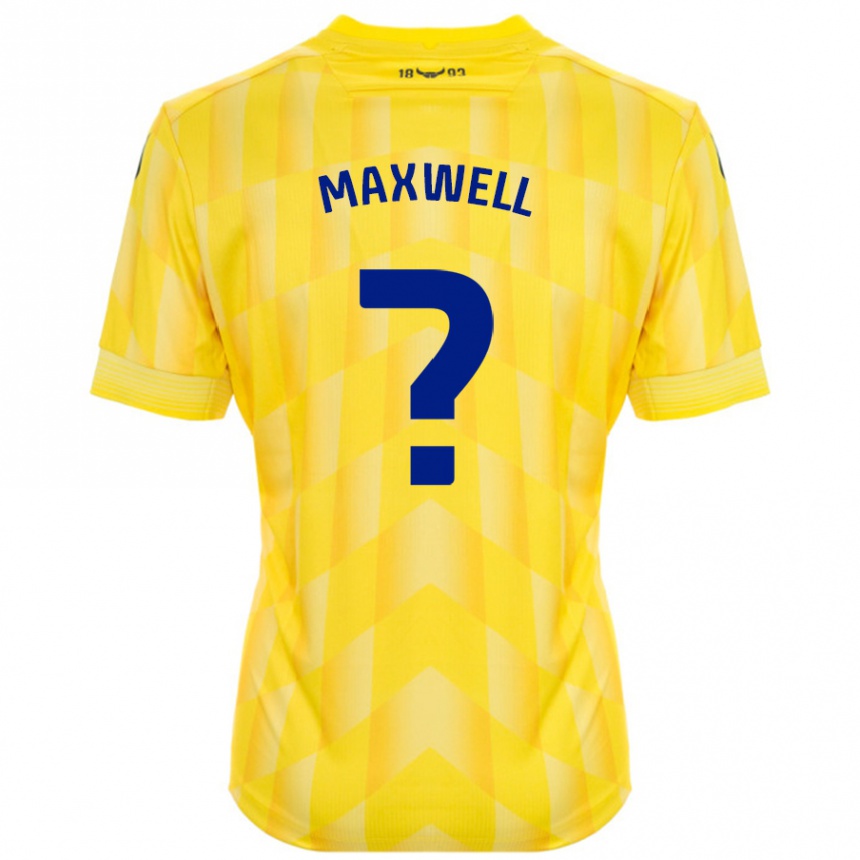 Vaikiškas Rashane Maxwell #0 Geltona Namų Marškinėliai 2024/25 T-Shirt