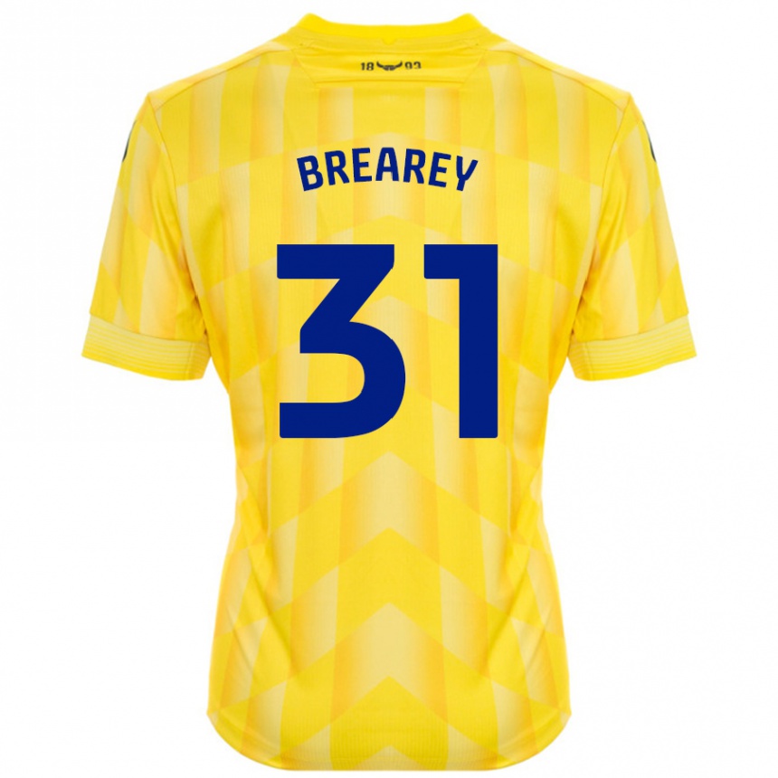 Vaikiškas Eddie Brearey #31 Geltona Namų Marškinėliai 2024/25 T-Shirt